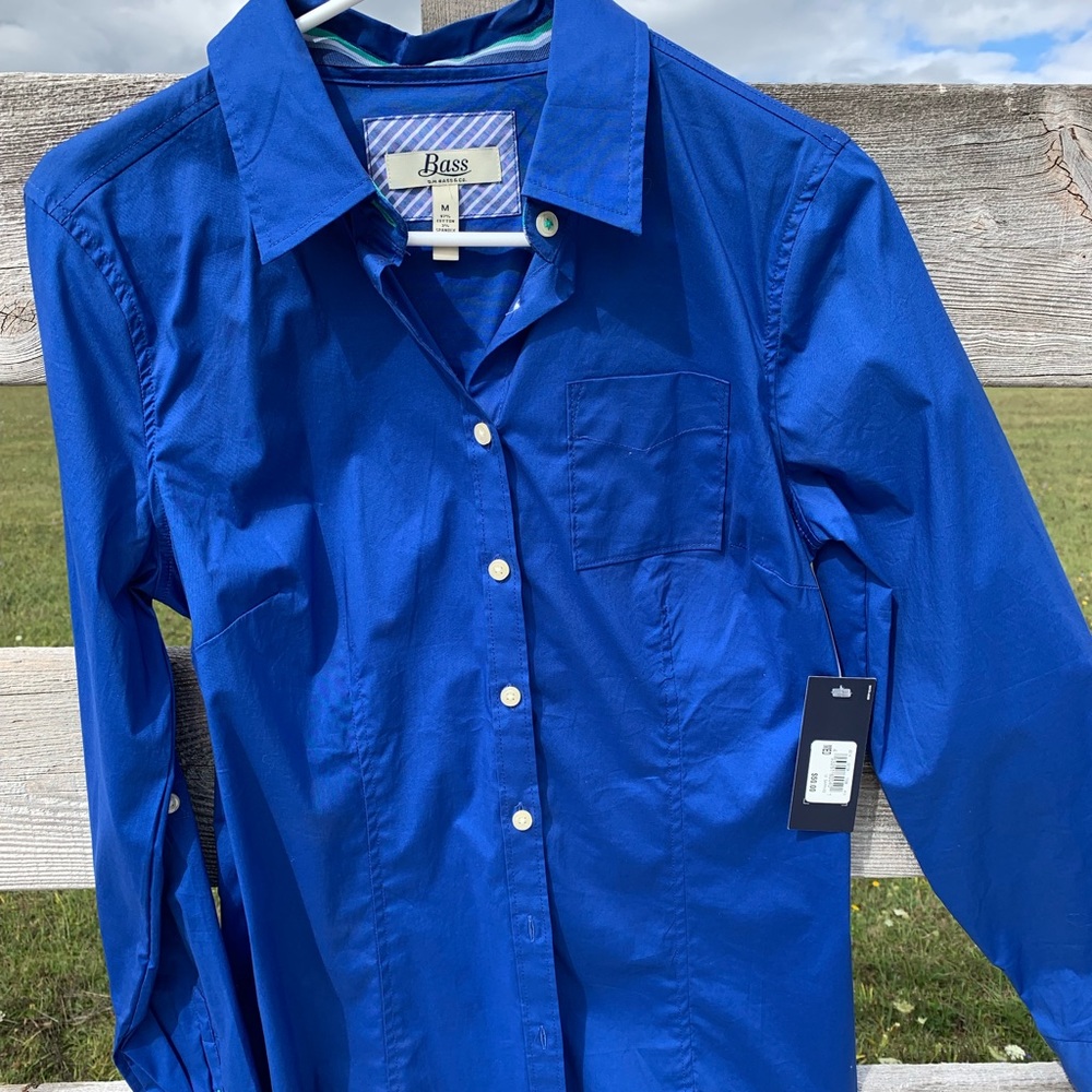 Bass button down shirt NWT